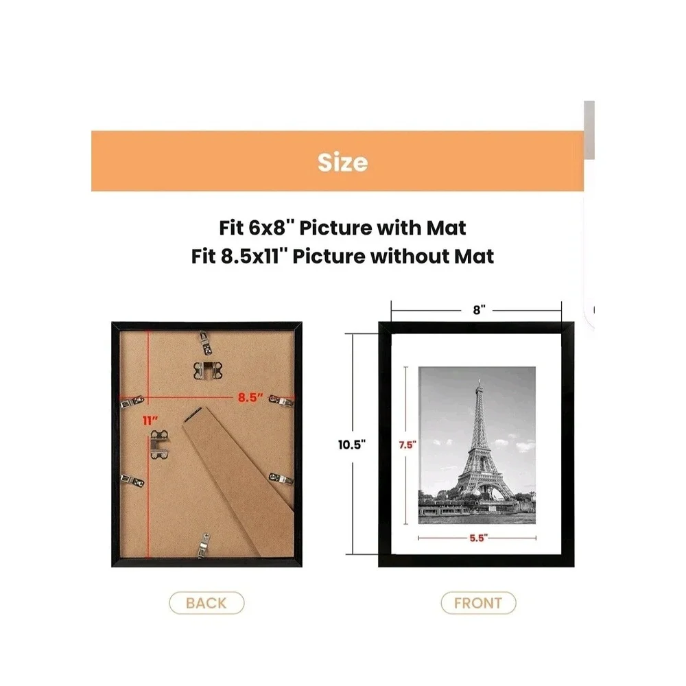 8X10 Picture Frame Set of 10 Display Pictures 8X10  Multi Photo Frames Collage